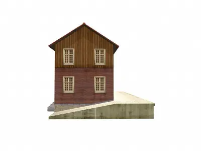 Old House Low-poly Free low-poly 3D model