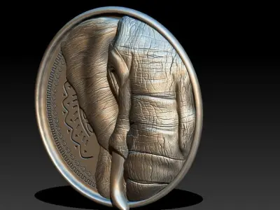 Wall hanging collection     1 an elephant 3D print model