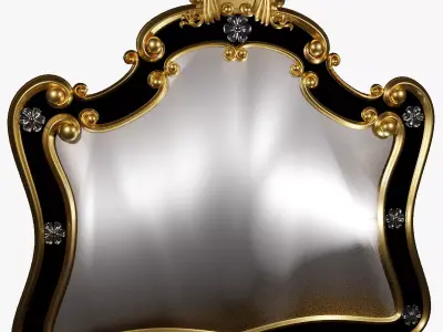 Ornamental Mirror Low-poly 3D model