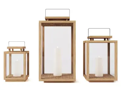 Rh Treviso Teak Lantern 3D model