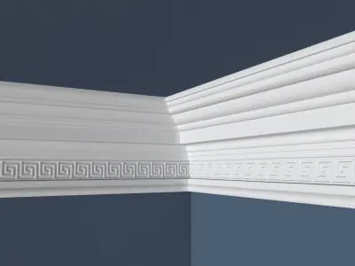 Decorative Crown Molding 3D model 7