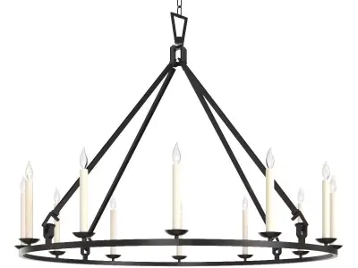 19th C English Openwork Round Chandelier 50 inch 3D model