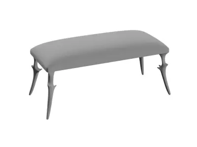 Swiss Large Ottoman 3D model