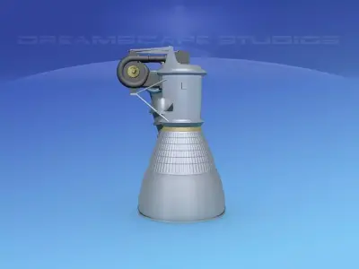 Rocketdyne H-1 Rocket Engine 3D model
