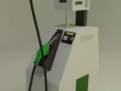 Gas Pump 1990s 3D model