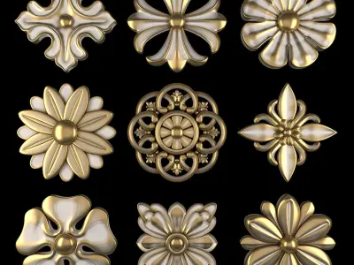 Ornament Element Pack 02 3D model