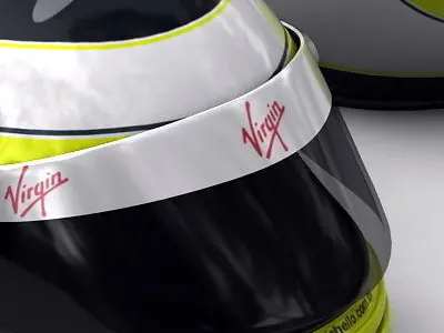 Helmet F1 2009 Rubens Barrichello 3D model