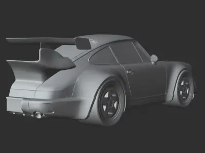 RWB Porsche 911 Turbo Wall-mounted 3D print model