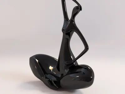 A statuette of a lady 3 3D model