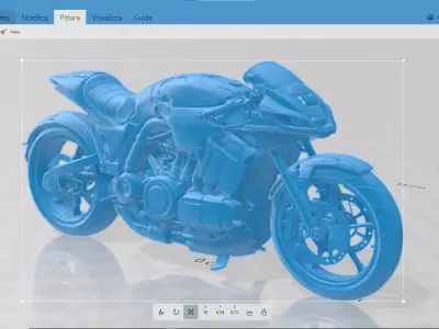 Sport Motorcycle STL 3D print model