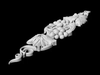 Central decor ornament for furniture 3D model 732