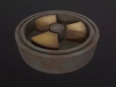 Radiation Sign 3D Model Low-poly 3D model