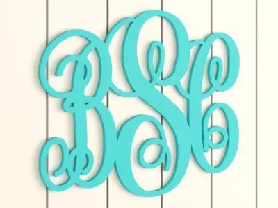 Handmade Text Wall Decor Free 3D model
