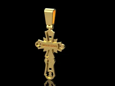 Cross Pendant Chain 40008 3D print model