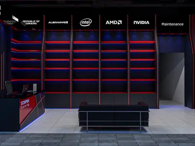  pc gaming store 3D model