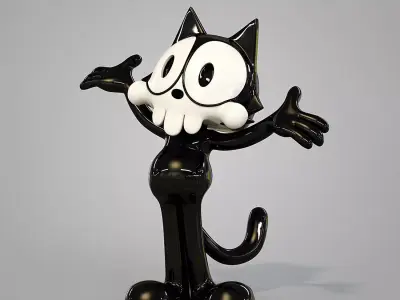 Felix the Cat toy 3D print model