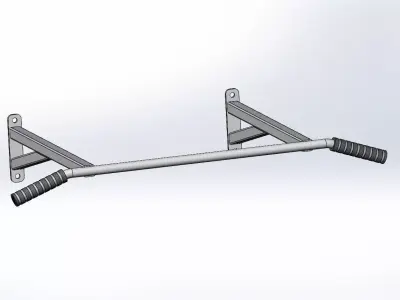 Horizontal bar on the wall  3D print model