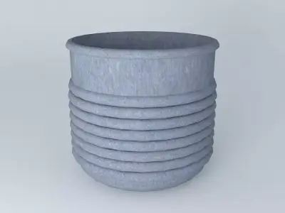cachepô de metal metal plant pot Free 3D model