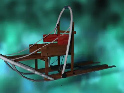 dog sled 3D model