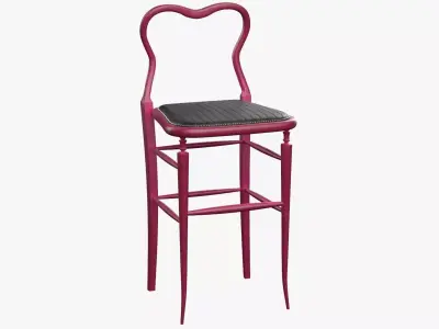 High Chair Clerks Chair No 9 Lips Pink Plastic Version 3D model