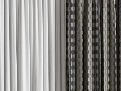 Curtain 3D model 4