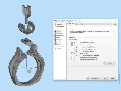 Ring  Gold Jewelry 3D print model