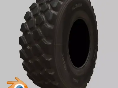 Rubber Tire Low-poly Game Ready VR AR 3D model Low-poly 3D model