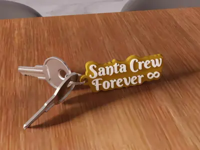 Santa Crew Forever Keychain - 461 3D print model