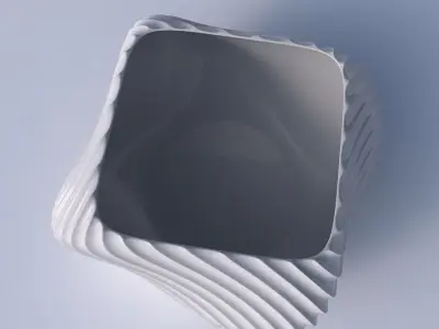 Bowl helix with bent extruded lines 3D print model