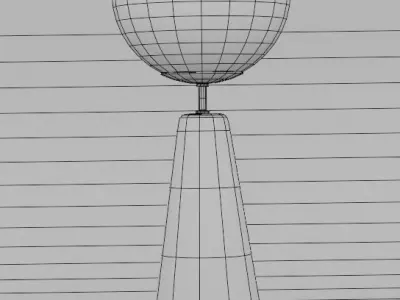 Lunar Beacon Lamp Low-poly 3D model