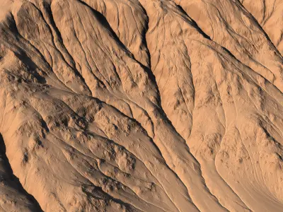 High-polly Desert Mountain Side 3D model