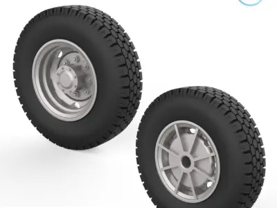 Truck wheels 1-32 3D print model