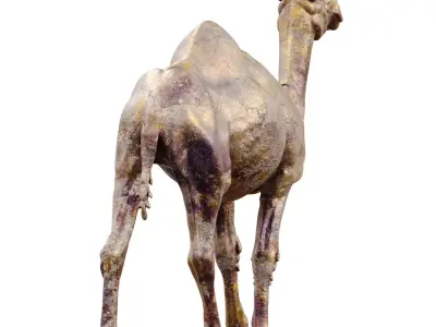 Camel Statue set 765 Low-poly 3D model