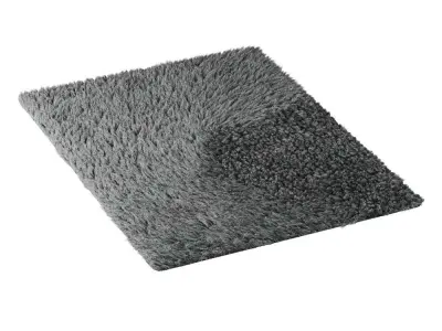 Tibetan rug with long fur 3D model