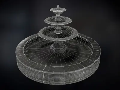 Fountain Low-poly 3D model