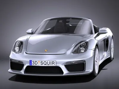 Porsche Boxster Spyder 2017 VRAY 3D model