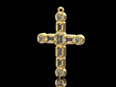 Cross Pendant 11136 3D print model