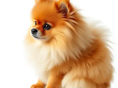 Fluffy Pomeranian Dog Model Pack Low-poly 3D model