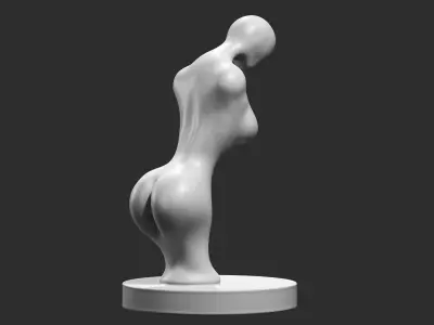 female modern sculpture 3D print model 104 3D print model