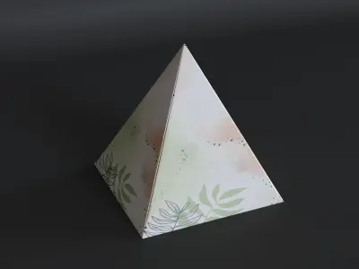 Pyramid giftbox Low-poly 3D model