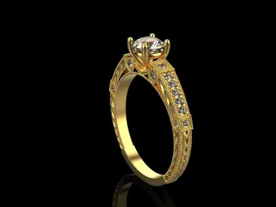 Engagement ring  141 3D print model