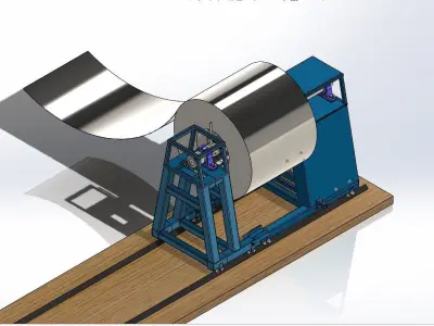 Sheet Metal Decoiler 3D model