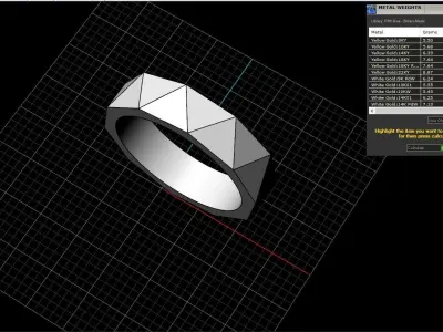 Wedding ring model 338 3D print model
