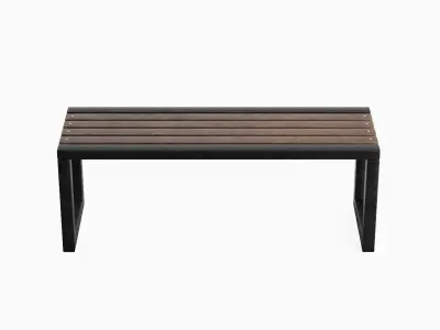 Outdoor Bench V 01 Set Low-poly 3D model