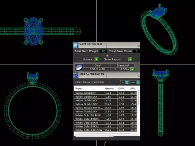 Oval Solitaire Ring Printable model 3dmodel 3D print model