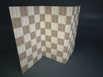 06 ARABIC PATTERN WALL Low-poly 3D model
