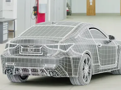 Lexus Low-poly 3D model