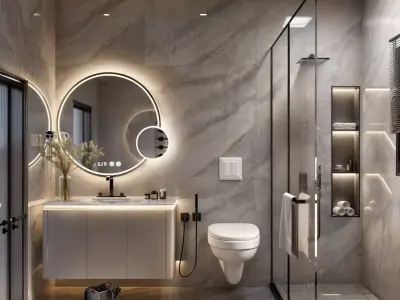 Luxury Modern Bathroom 3D Model - High Quality PBR Low-poly 3D model