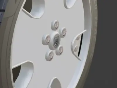 Asanti AF111 Wheel Rim Low-poly 3D model