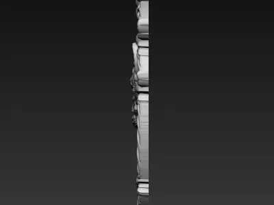 Cat Head with Sunflowers Border A86 3D print model